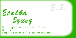 etelka szusz business card